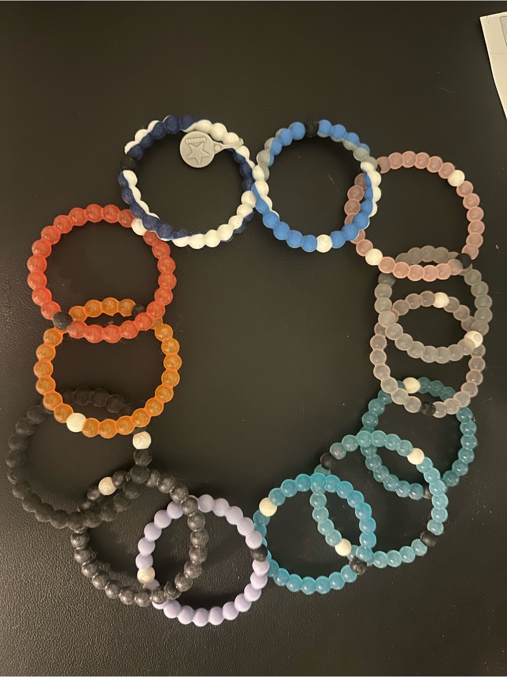 Lokai Style Beaded Bracelet Lot - Mixed Colors